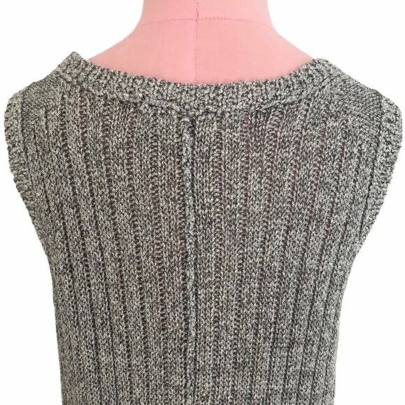 Anthropologie Sparrow Sleeveless Tunic Sweater, Grey Marled Size Medium EUC - Picture 6 of 8